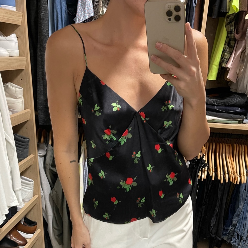 BERNADETTE Silk cami with roses Size 38 / 6
